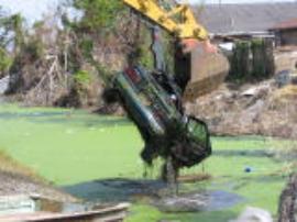 Removal of car from canal